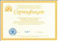 Сертификат 
Участие Межрегиональном Интернет - педсовете "Педагогические традиции и инновационная образовательная среда - залог совершенствования системы образования"